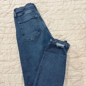 Medium wash distressed jeans